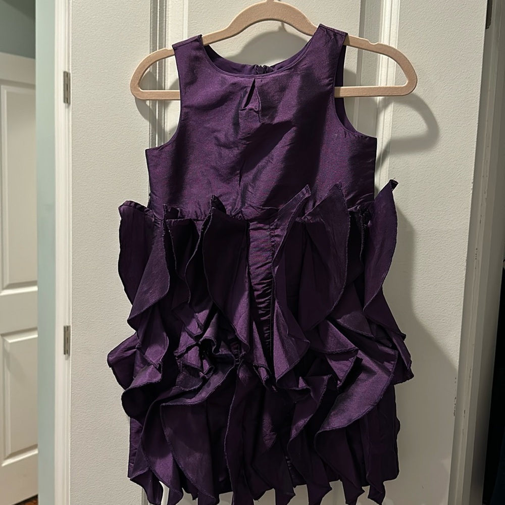 Girls Purple Ruffle Dress US Angels size 4